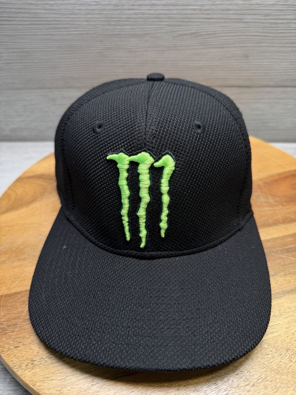 Monster Energy Drink Snapback Hat Embroidered Logo Adjustable Knitted Cap Black